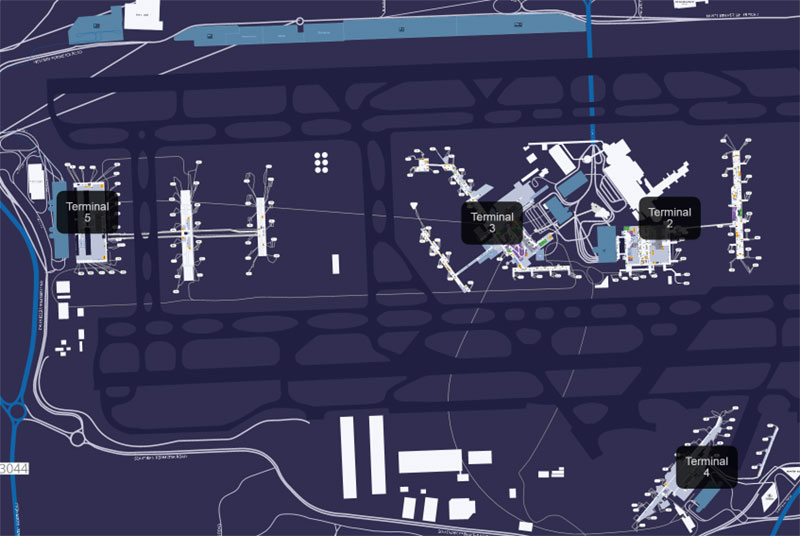 Heathrow repülőtér térképe